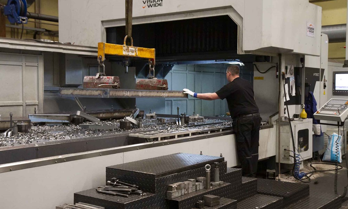 Machining of flange