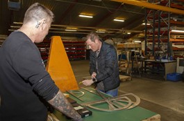 Newly hired trestle operator about the start-up in BSB Industry