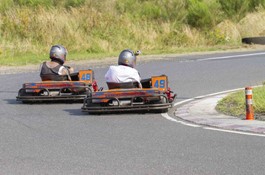 Sharp overtaking on the Vandel Gokart Track