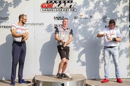 Grand Prix Winners pop the champagne at Vandel Gokart