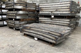 Steel pallets made from recycled steel