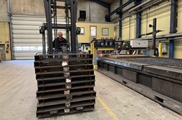 Steel pallets made from recycled steel have replaced wooden pallets at BSB Industry