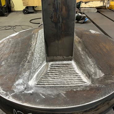 Welding work with a high finish