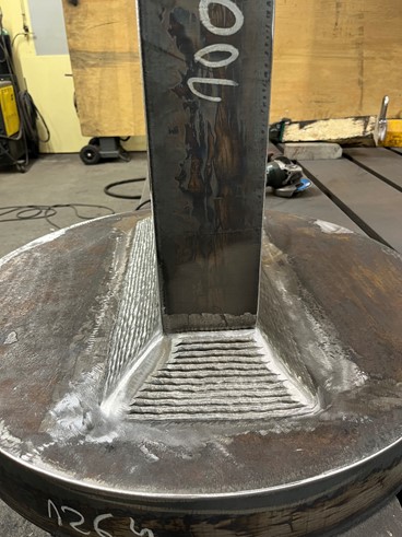 Welding work with a high finish
